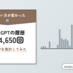 ChatGPTの履歴 約4,650回を集計したグラフ